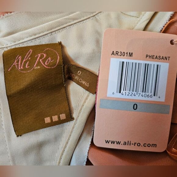 Ali Ro Laser-Cut Paillette Applique Racerback Dress | Pheasant | Size 0 | NWT - Picture 9 of 9